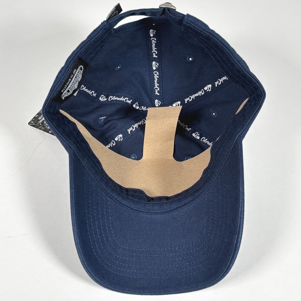 Colorado Cool 1876‎ Washed Navy Hat Embroidered Colorado State Flag Dad Cap NWT - Picture 7 of 10